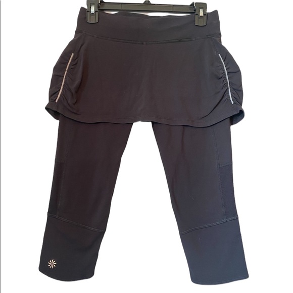 Athleta 2 in 1 Black Leggings - Picture 1 of 11